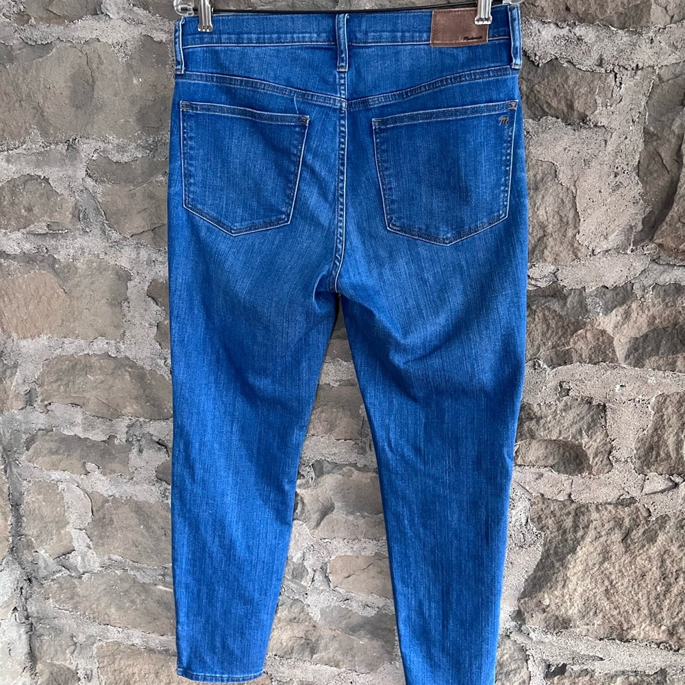 Size 30 Madewell 9” high rise Ankle skinny side slit Jeans - Picture 4 of 11